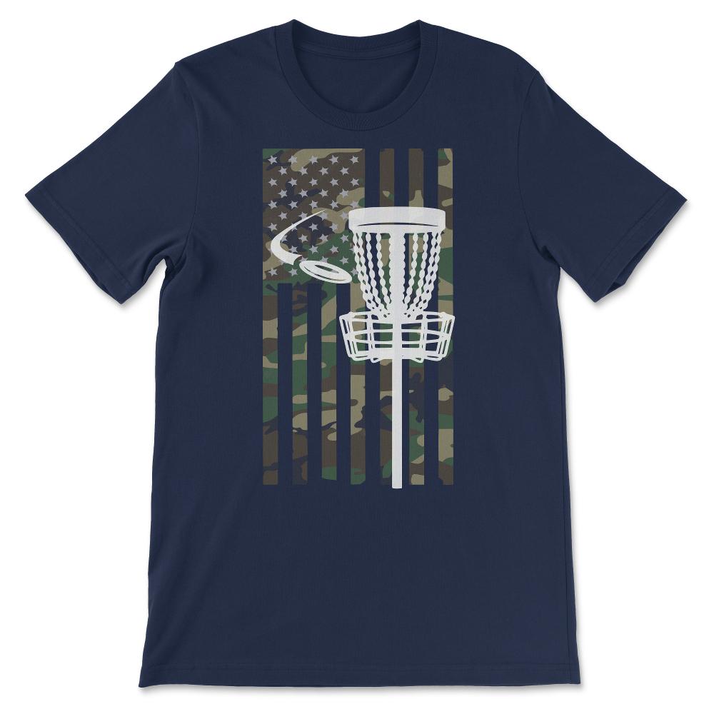 Done - Disc Golf - USA Flag American - Folf Frolf Men Women Dad Gift - Navy