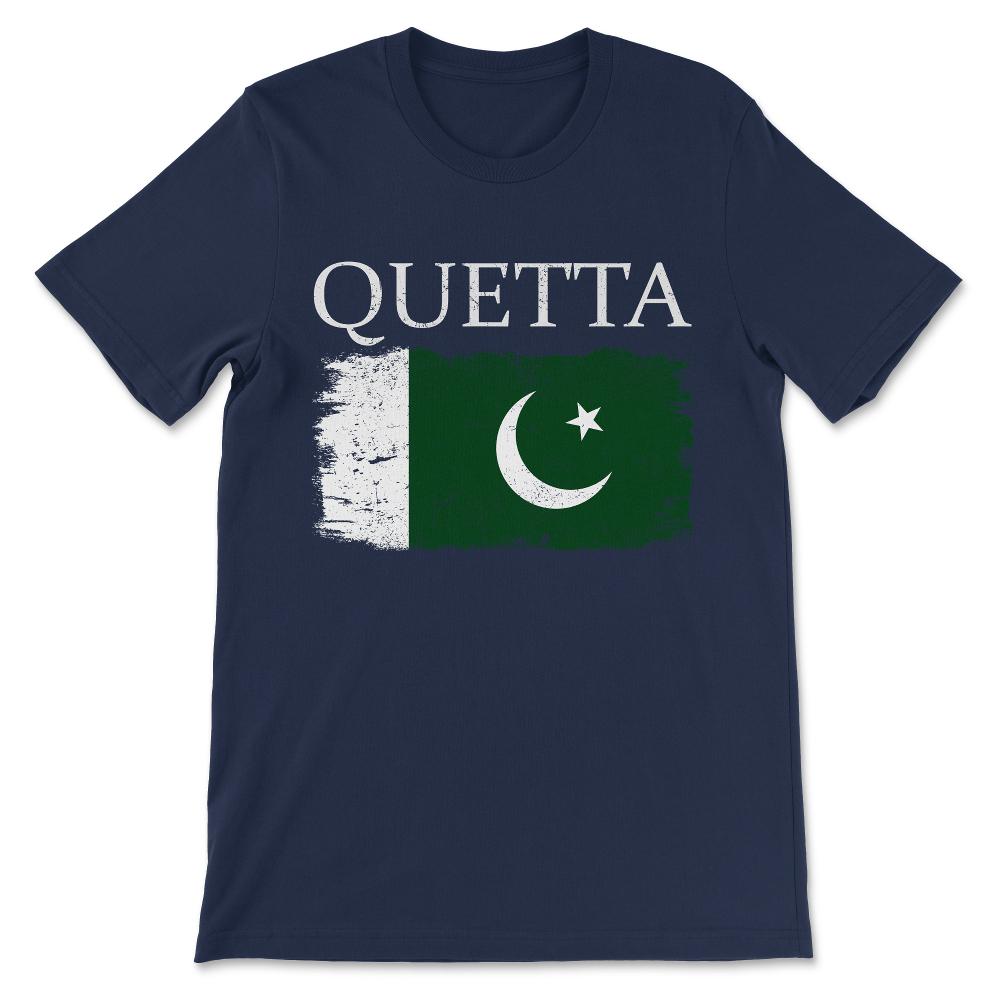 Quetta Pakistan Flag Quetta Pakistan Pakistani Tourist Gift Tee - - Navy