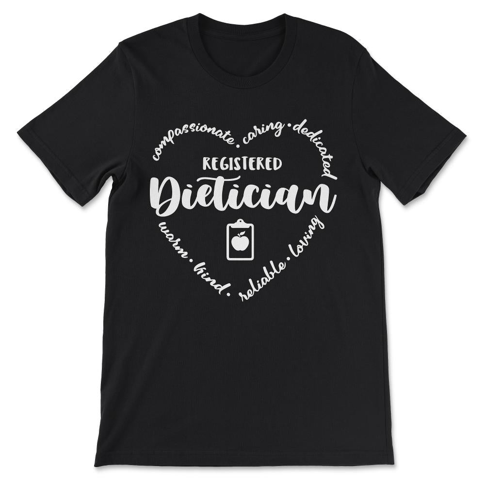 Dietician - Registered Graduate Dietary Worker Nutritionist Gift Tee - Black