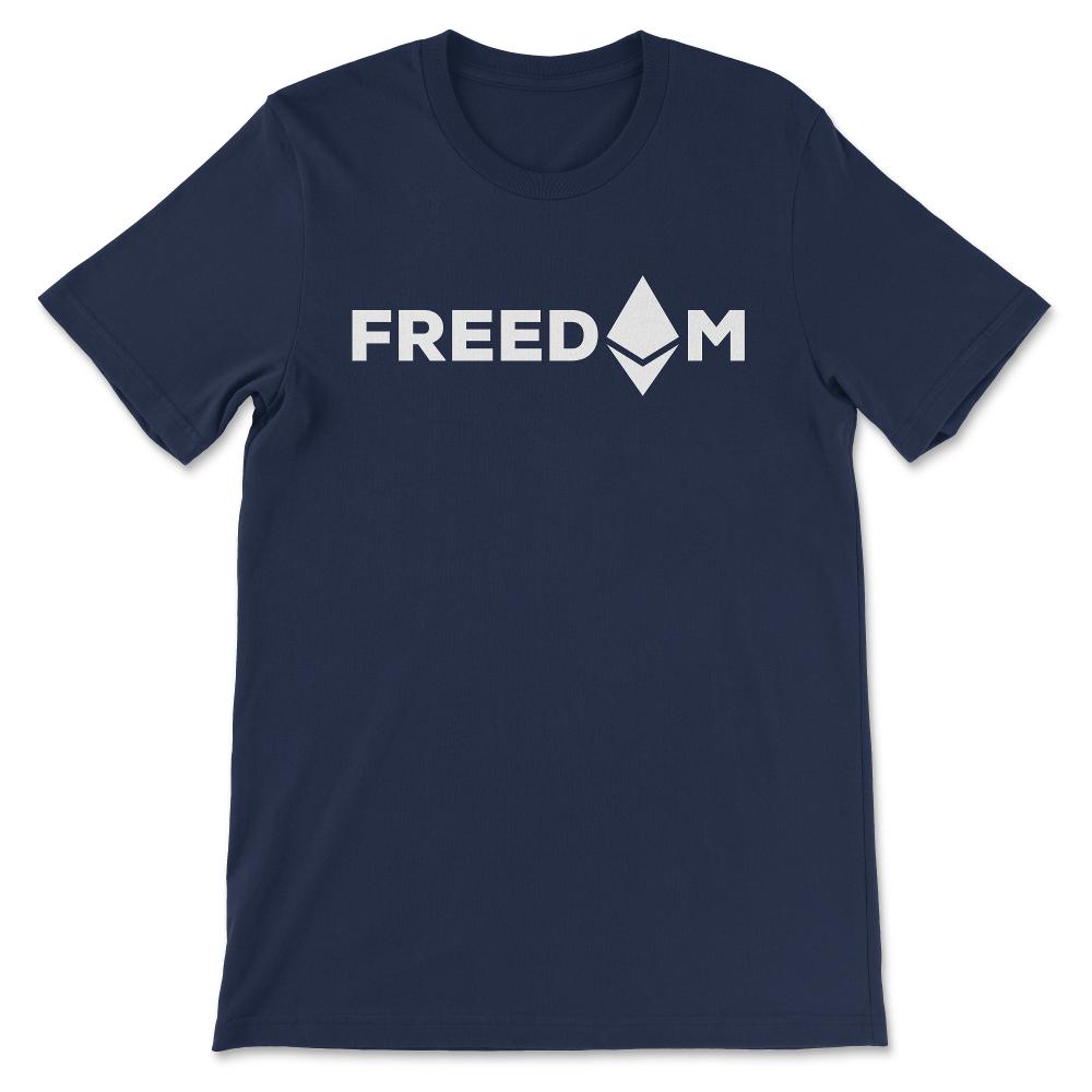 Ethereum Logo ETH Coin Crypto Bitcoin Trader Miner Gift Gift Tee - - Navy