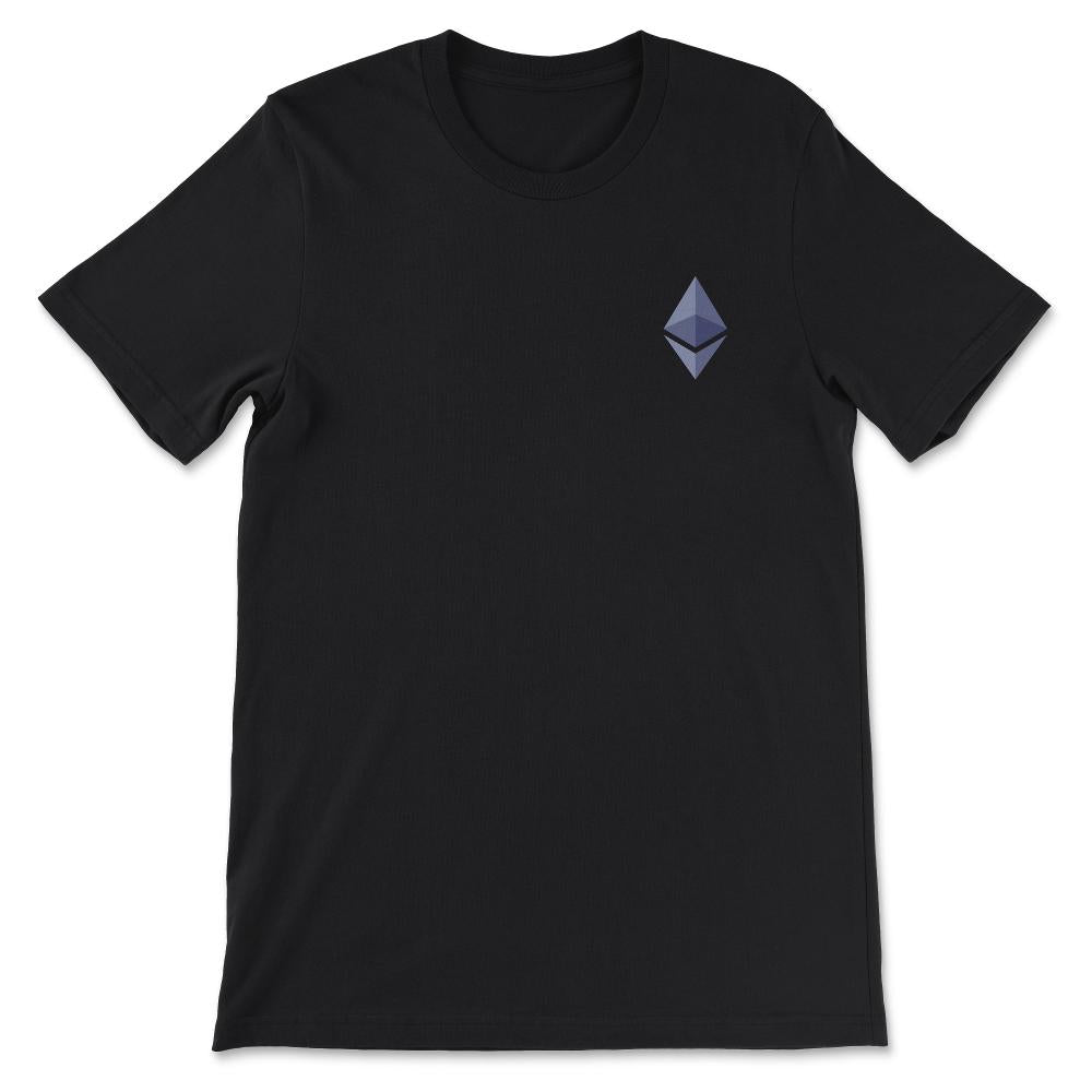 Ethereum Logo ETH Coin Crypto Bitcoin Trader Miner Gift Gift Tee - - Black