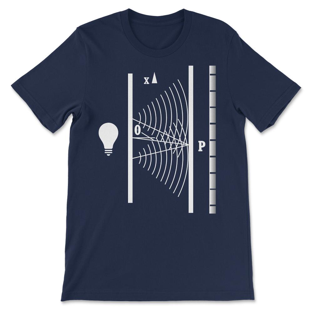 Double Slit Experiment Gift Tee - Unisex T-Shirt - Navy