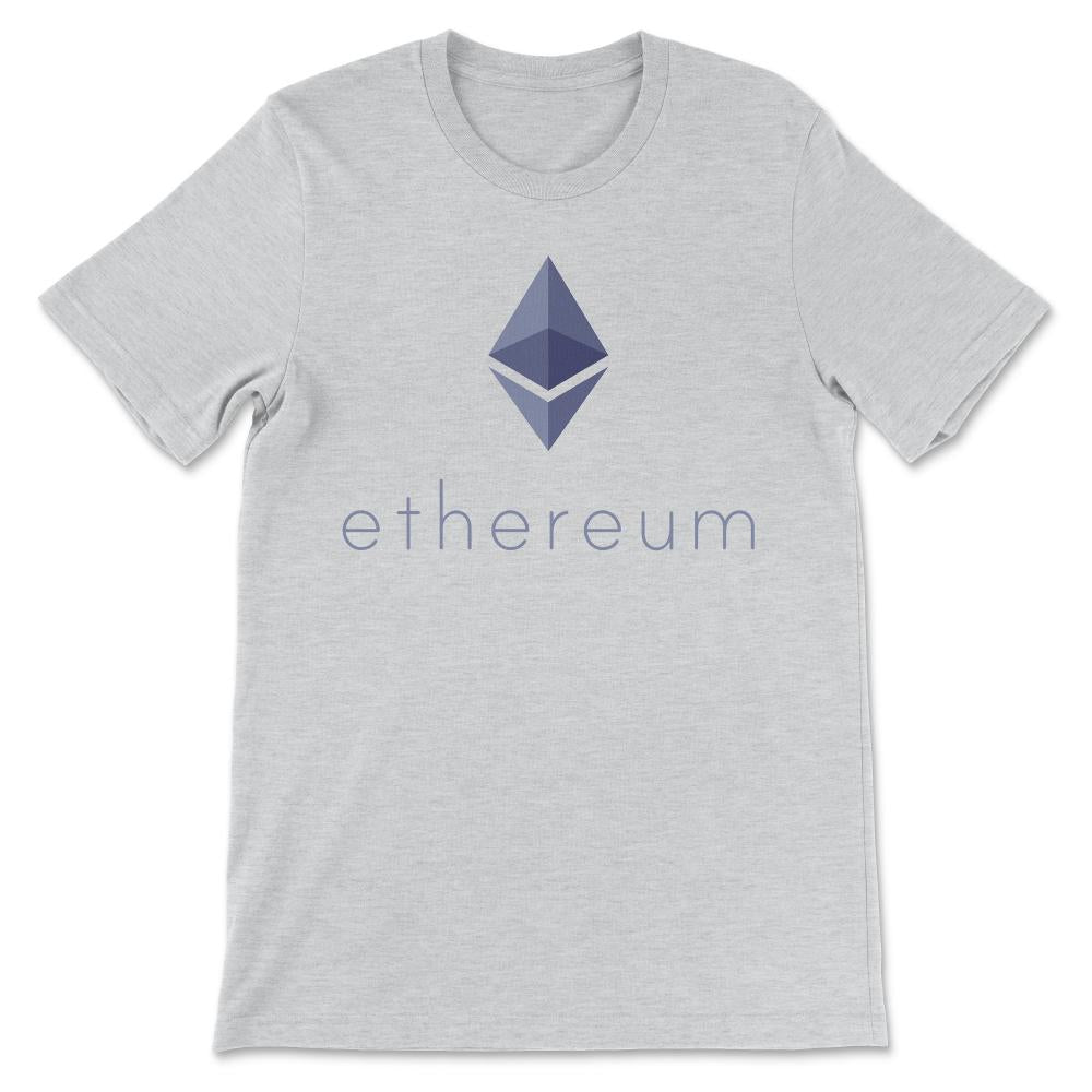Ethereum Logo ETH Coin Crypto Bitcoin Trader Miner Gift Gift Tee - - Ash