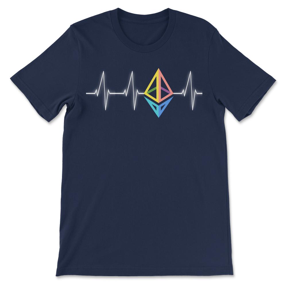 Ethereum Logo ETH Coin Crypto Bitcoin Trader Miner Gift Gift Tee - - Navy
