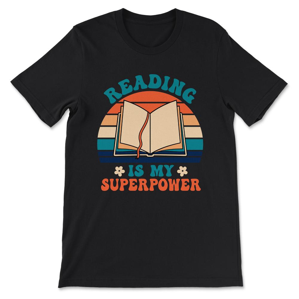 Reading Superpower Reading Power Books Hobby Library Hobby Gift Tee - - Black