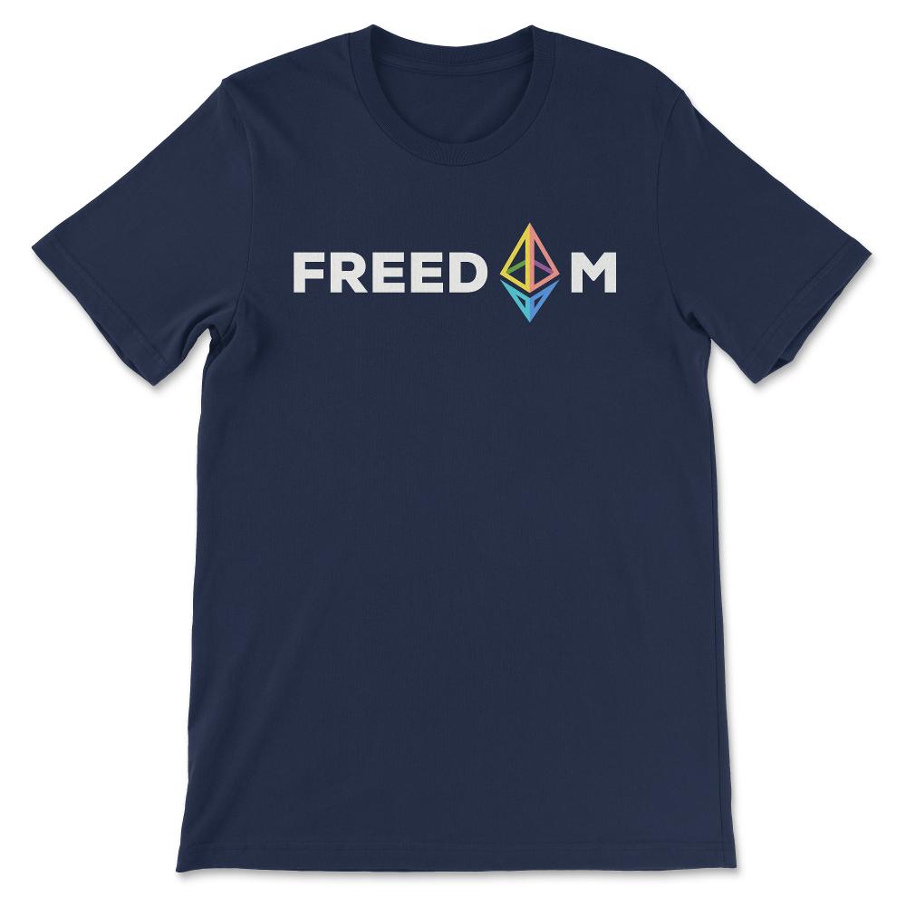 Ethereum Logo ETH Coin Freedom Crypto Bitcoin Trader Miner Gift Gift - Navy