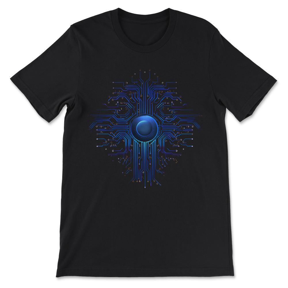 Machine Learning AI Data Science Circuit Programmer Coder Gift Tee - - Black