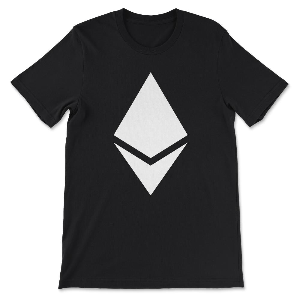 Ethereum Logo ETH Coin Crypto Bitcoin Trader Miner Gift Gift Tee - - Black