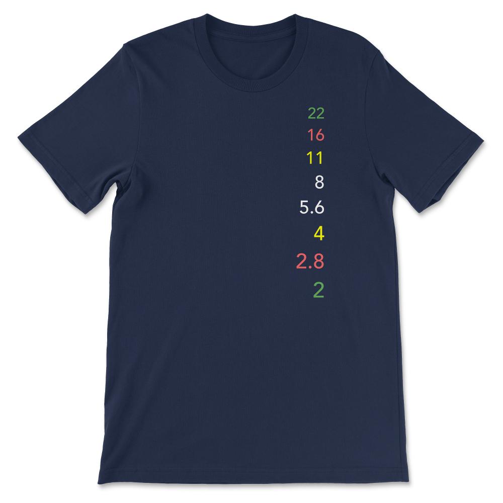 Aperture Values hoodie Gift Tee - Unisex T-Shirt - Navy