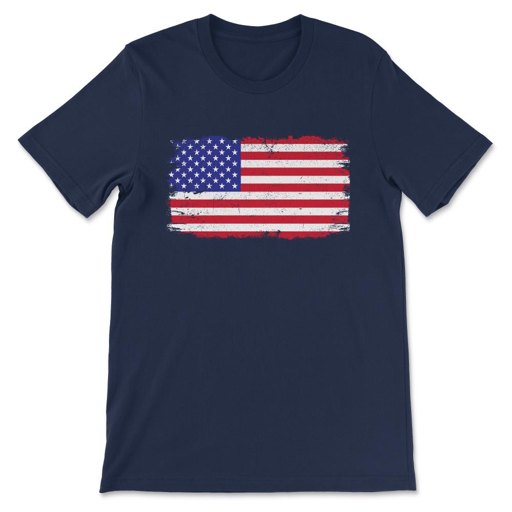America USA Flag America Tourist American Team Flag Gift Tee - Unisex - Navy