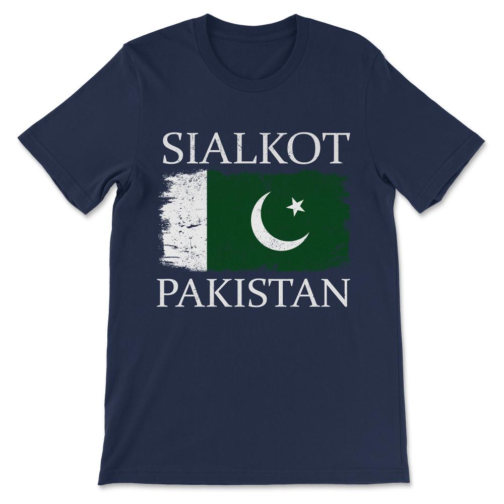 Sialkot Pakistan Sialkot City Pakistan Flag Pakistan Tourist Gift Tee - Navy