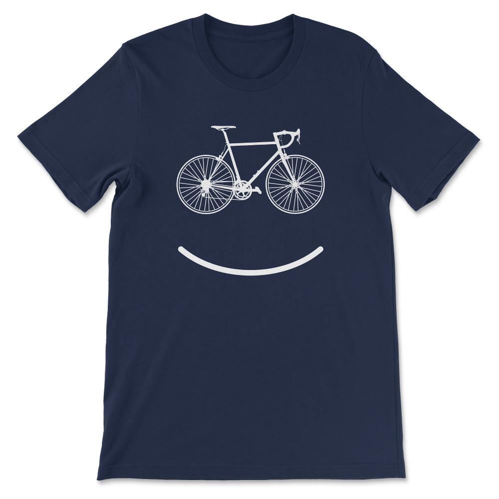 Cyclist - Funny Cyclist Birthday Cycle Smile Mountain Biker Gift Tee - Navy