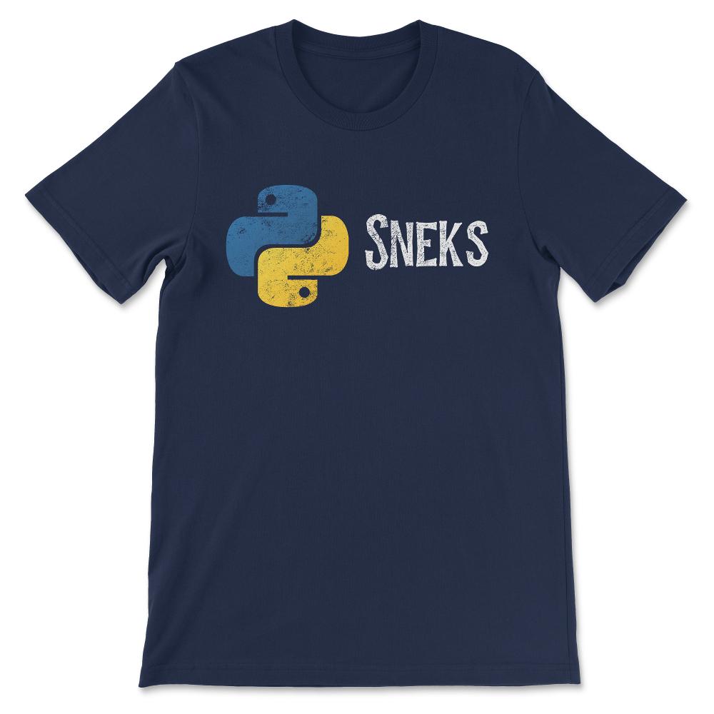 Funny Python Programmer Programming Distressed Vintage Gift design - Navy