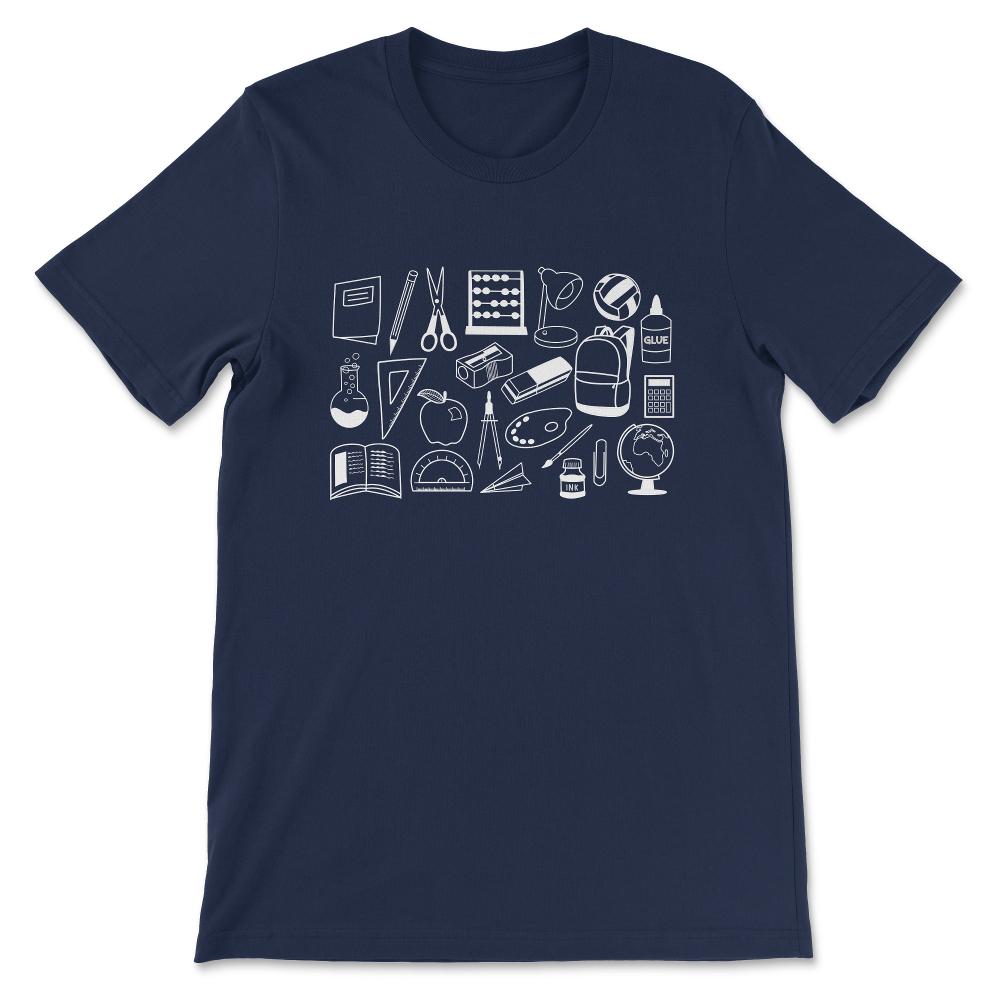School Stuff Shirt 1 Gift Tee - Unisex T-Shirt - Navy