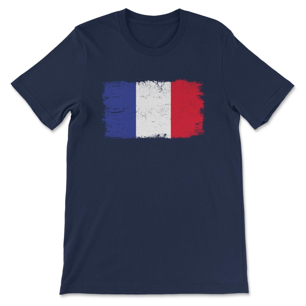 France Country Flag France Tourist France Country Team Gift Tee - - Navy