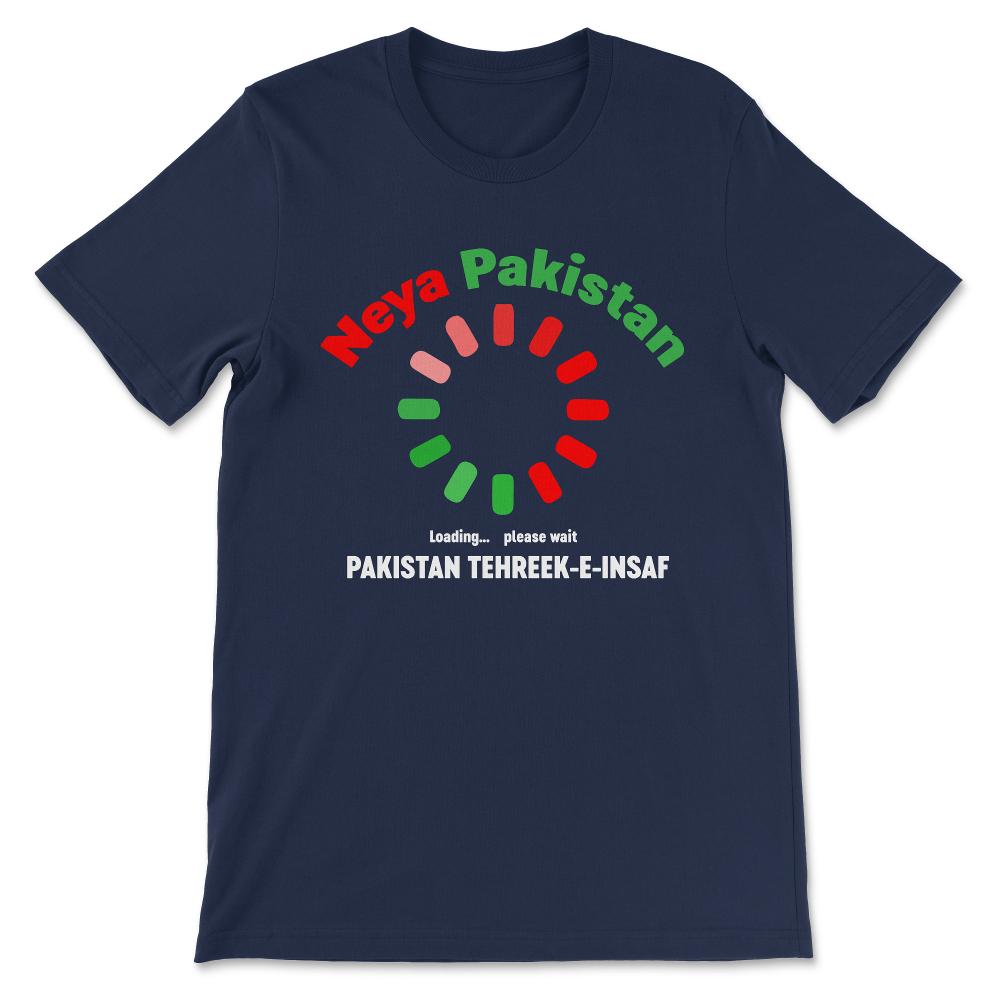 Pakistan Tehreek-e-Insaf Tabdeeli Imran Khan Naya Pakistan Gift Tee - - Navy