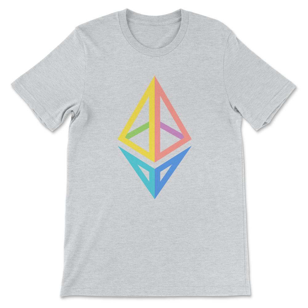 Ethereum Logo ETH Coin Crypto Bitcoin Trader Miner Gift Gift Tee - - Ash
