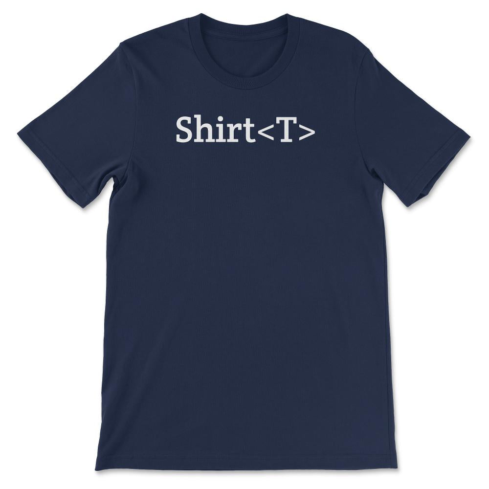 Shirt T Generic graphic Type in Funny Java Programming design Gift - Navy