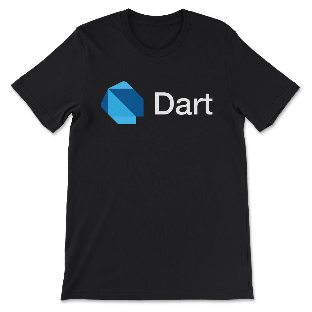 Dart Programming Shirt Gift Tee - Unisex T-Shirt - Black