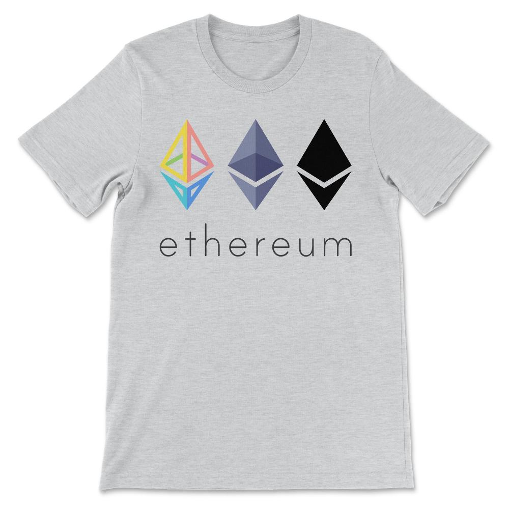 Ethereum Logo ETH Coin Crypto Bitcoin Trader Miner Gift Gift Tee - - Ash