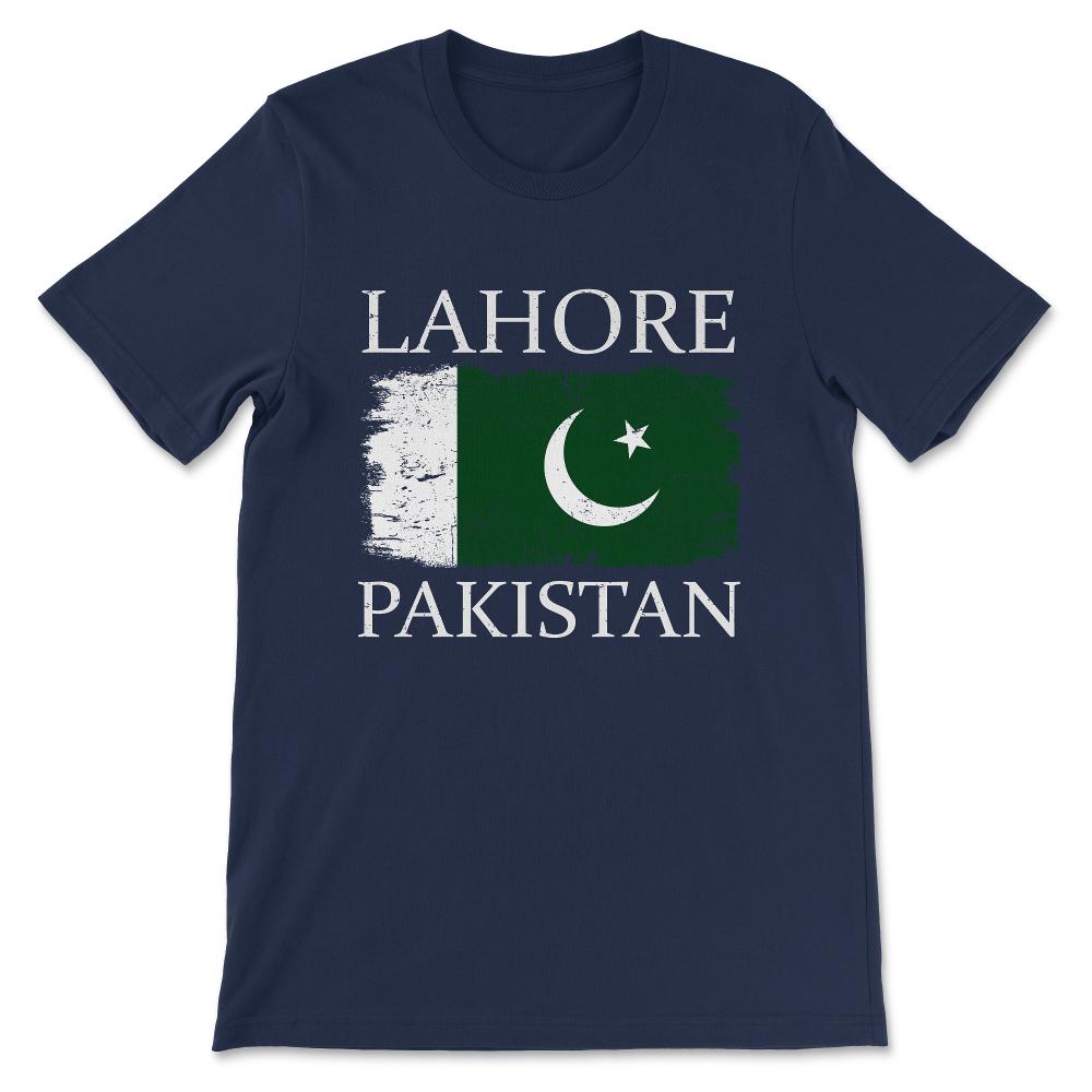 Lahore Pakistan Flag Lahore City Tourist Pakistan Tourist Gift Tee - - Navy