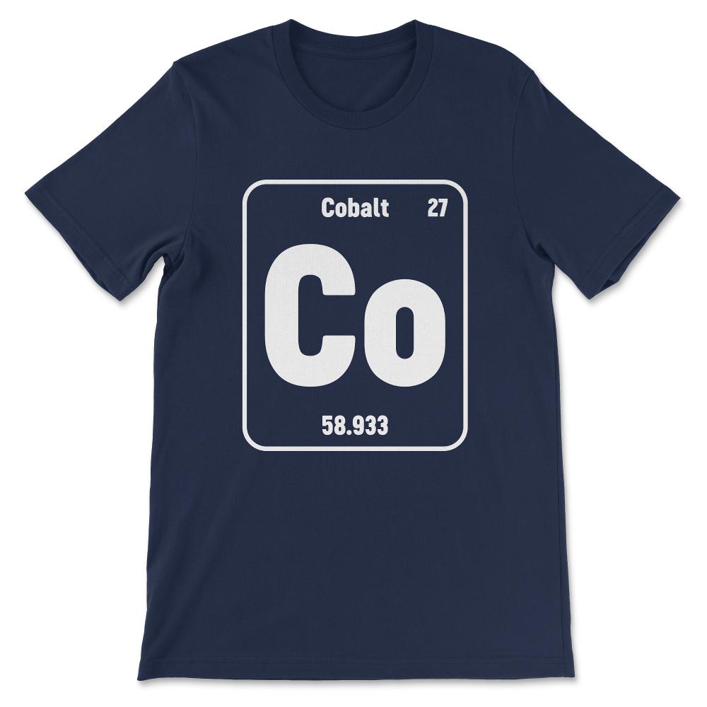 Cobalt Chemistry Cobalt Periodic Table Cobalt Element Science Gift - Navy