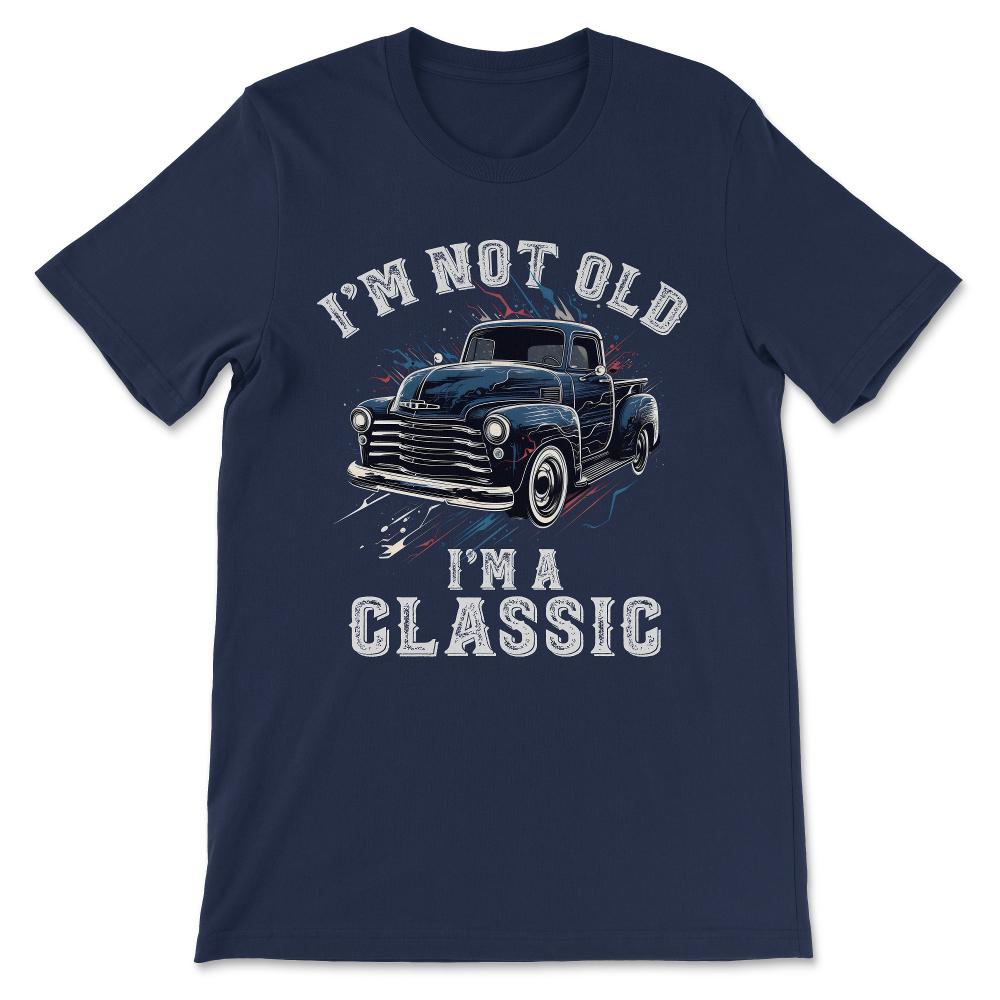 Truck Vintage Old Classic School American Pickup Retro Farm Gift Tee - Navy