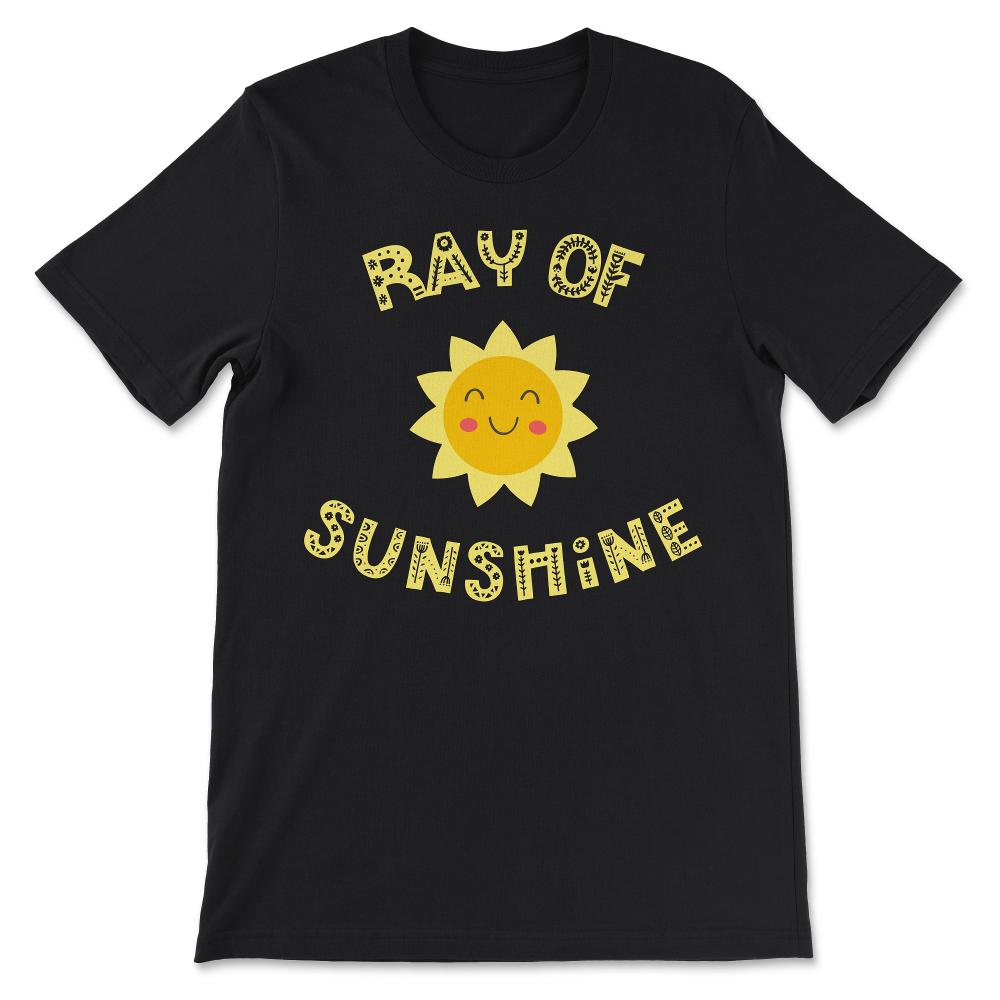 Ray of Sunshine Cute Sunshine Girls Women graphic Gift Tee - Unisex - Black