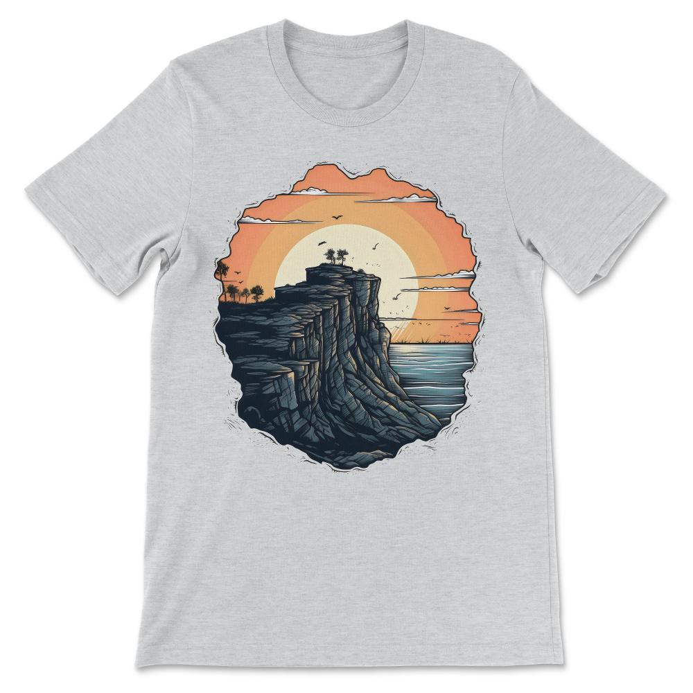 Mountains Grand Canyon Sunset Retro Hiking Adventure Vintage Gift Tee - Ash