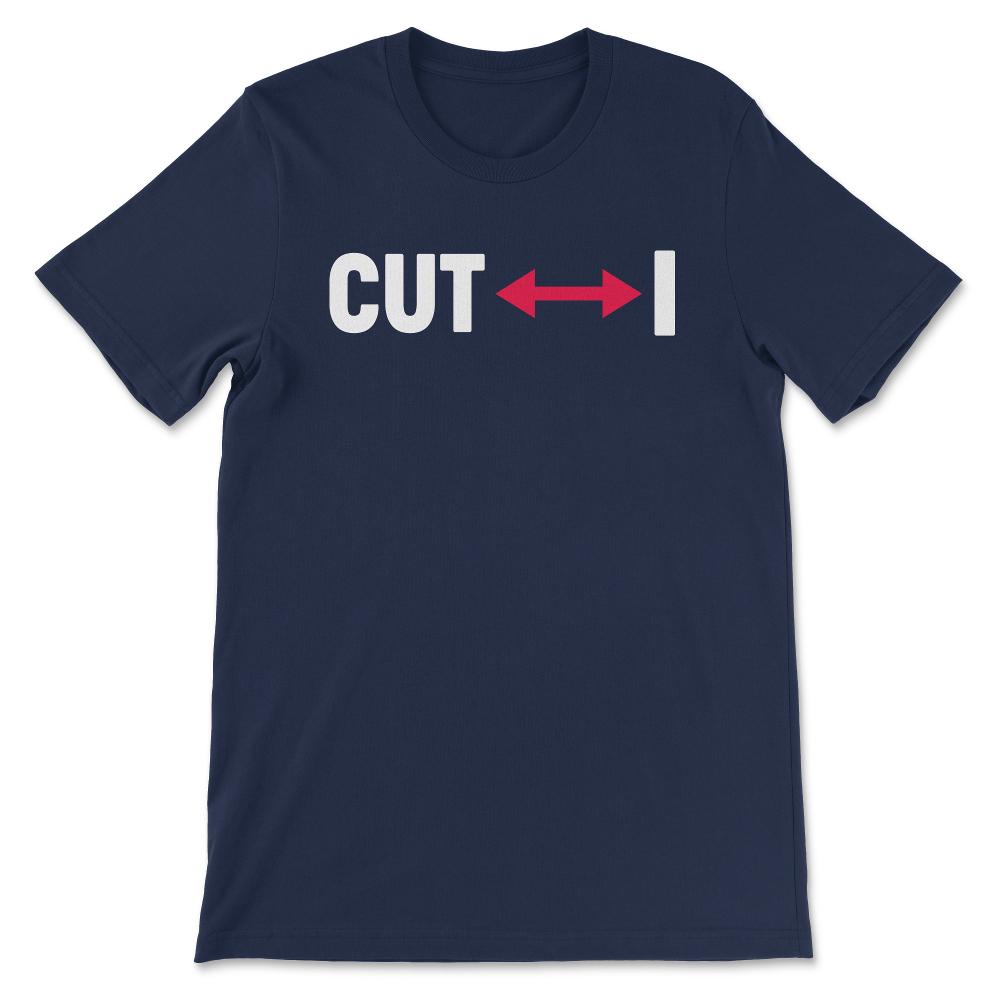 Connecticut (connect I cut) white Gift Tee - Unisex T-Shirt - Navy