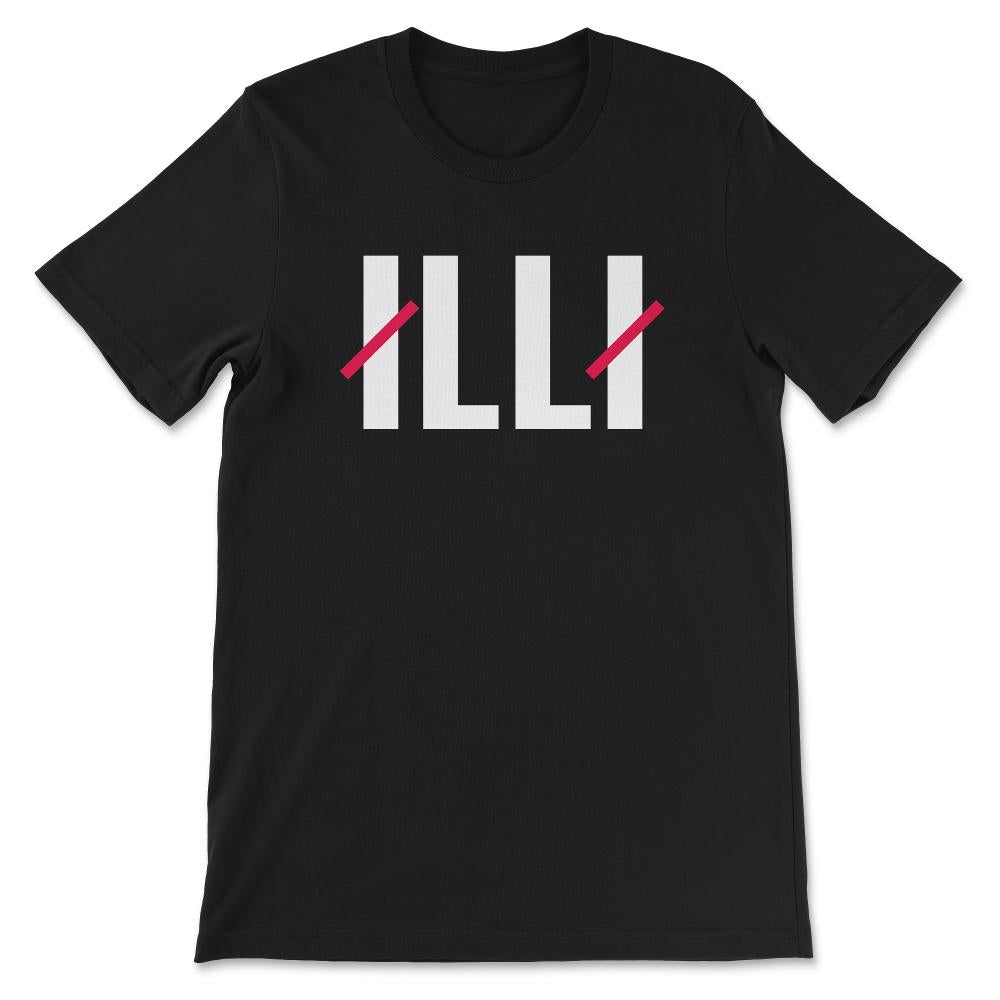 Illinois Illi no eyes white Gift Tee - Unisex T-Shirt - Black