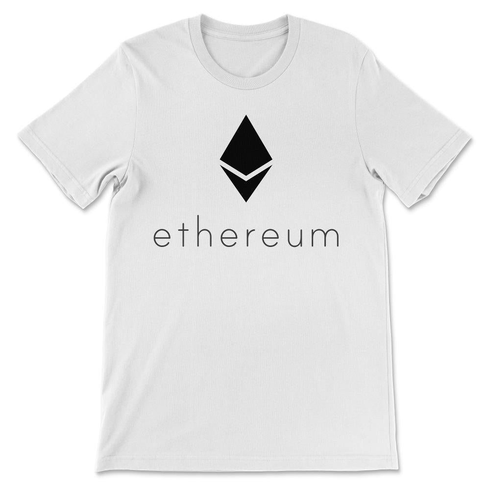 Ethereum Logo ETH Coin Crypto Bitcoin Trader Miner Gift Gift Tee - - White