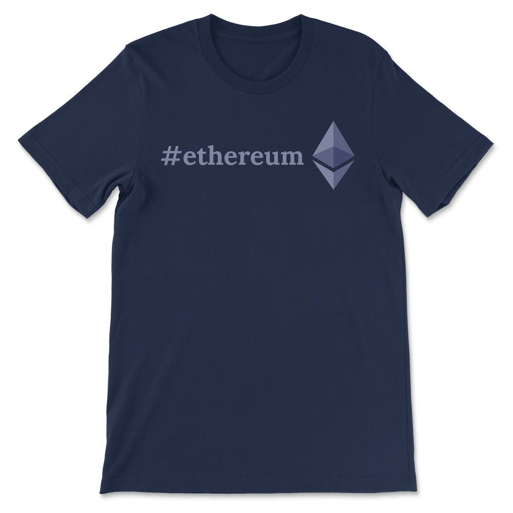 Ethereum Logo ETH Coin Crypto Bitcoin Trader Miner Gift Gift Tee - - Navy