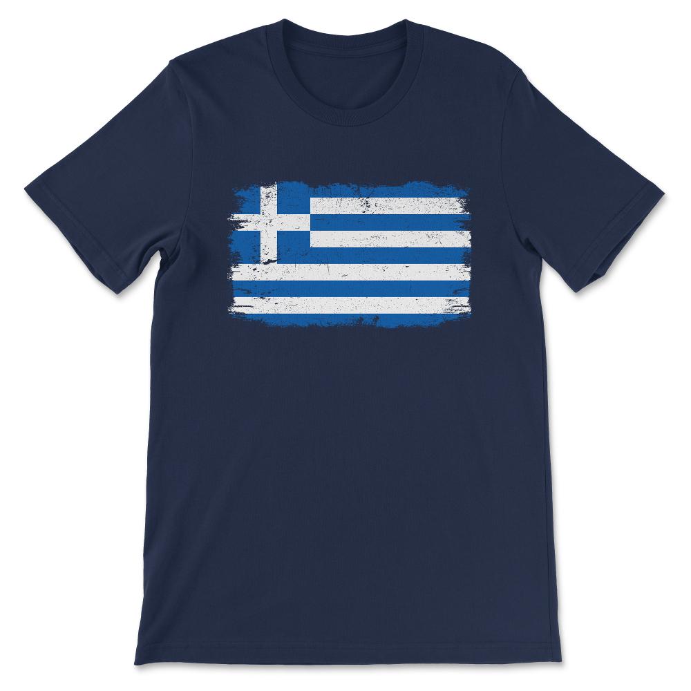 Greece Country Flag Greece Tourist Greece Country Team Gift Tee - - Navy