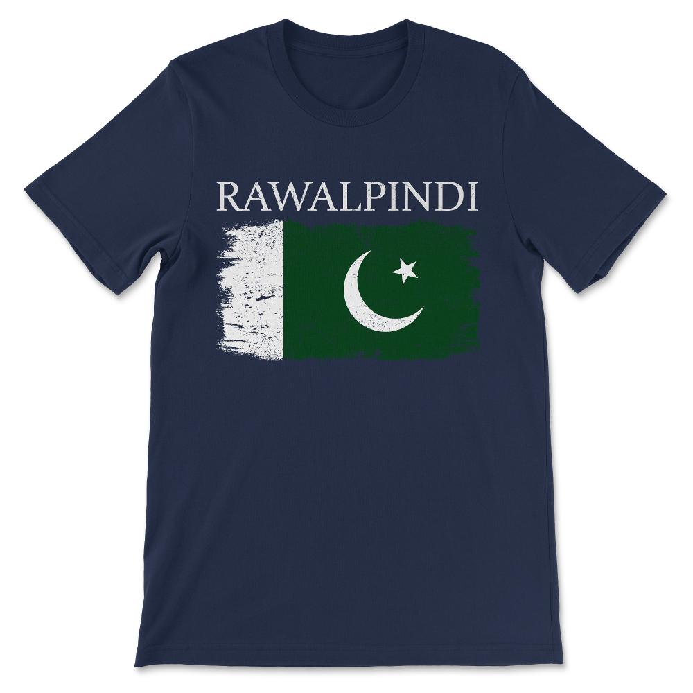 Rawalpindi Pakistan Flag Rawalpindi Pak Pakistan Tourist Gift Tee - - Navy