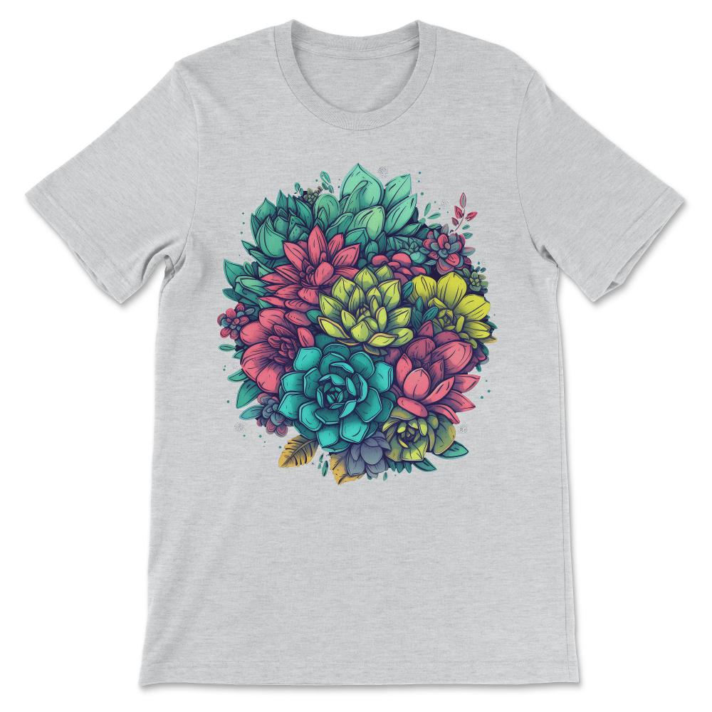 Cactus Blooming Cacti Succulent Lover Wildflower Flower Cute Gift Tee - Ash