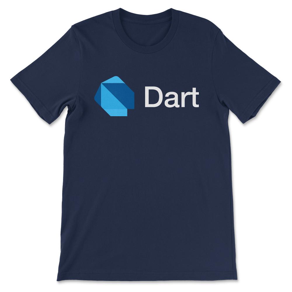 Dart Programming Shirt Gift Tee - Unisex T-Shirt - Navy
