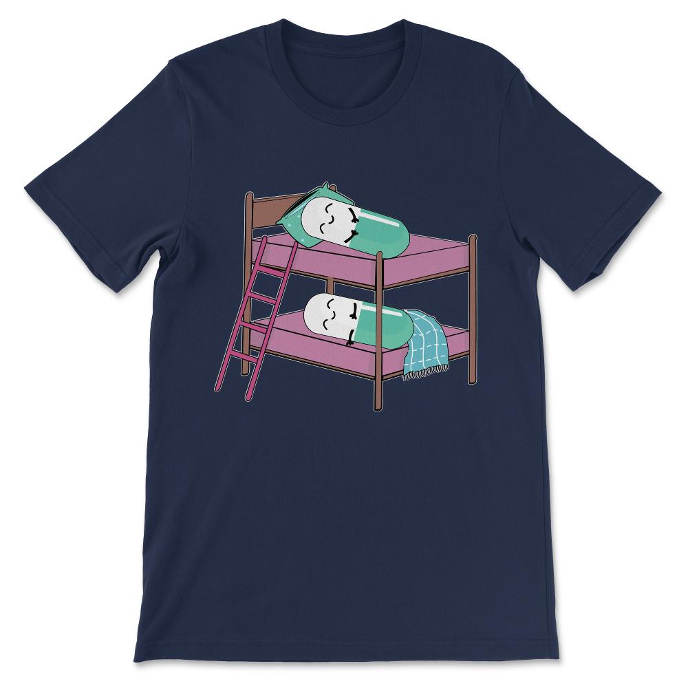 sleeping pills with gray Gift Tee - Unisex T-Shirt - Navy