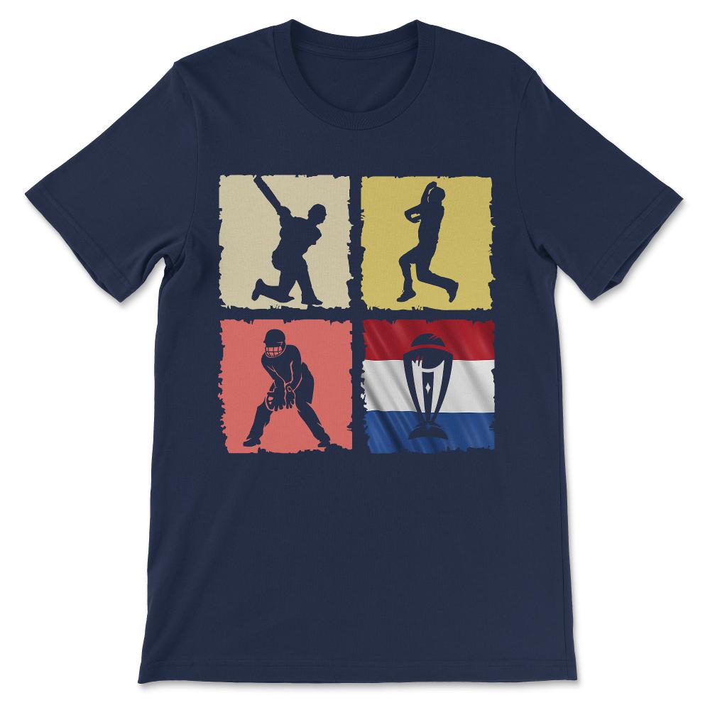 India - India Cricket - Support India Cricket for World Cup Gift Tee - Navy
