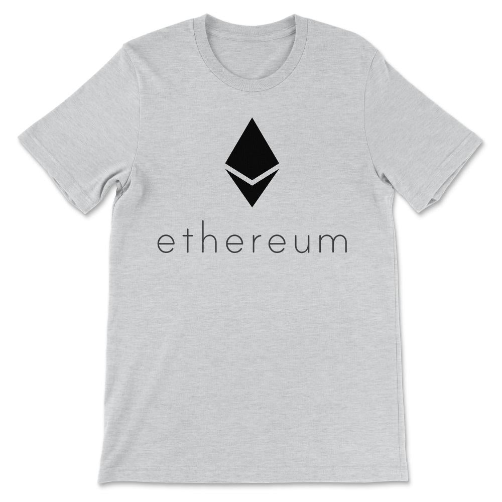 Ethereum Logo ETH Coin Crypto Bitcoin Trader Miner Gift Gift Tee - - Ash