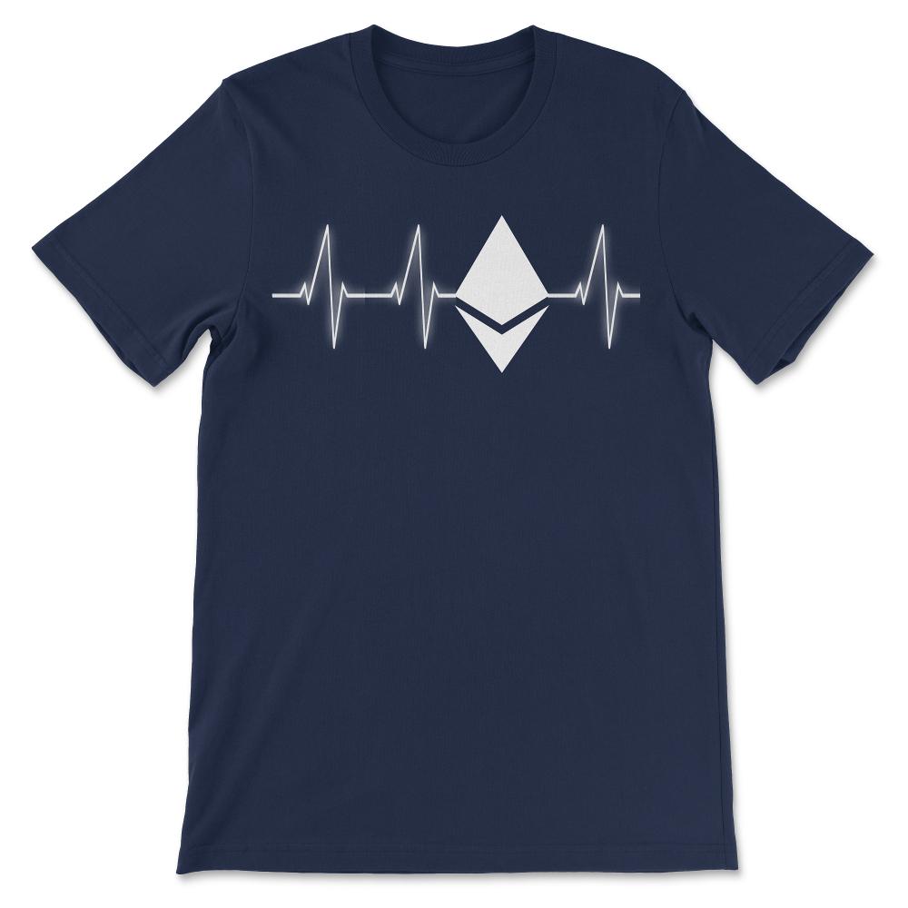Ethereum Logo ETH Coin Crypto Bitcoin Trader Miner Gift Gift Tee - - Navy