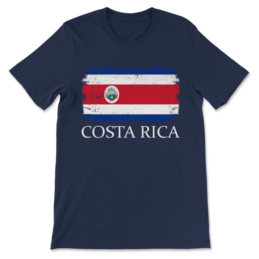 Costa Rica Country Flag Costa Rica Tourist Costa Rica Team Gift Tee - - Navy