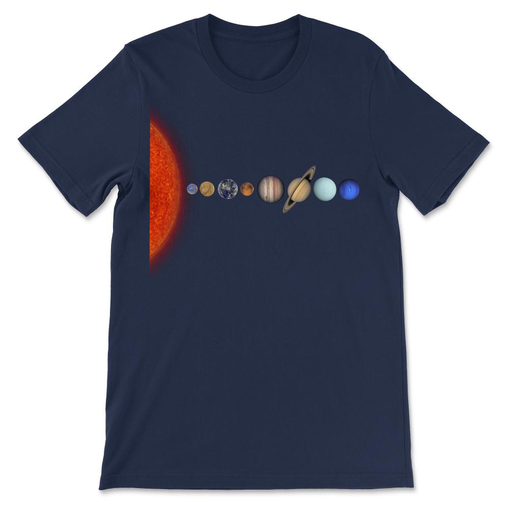 Solar System Sun Earth And Planetary System Planets Gift Gift Tee - - Navy