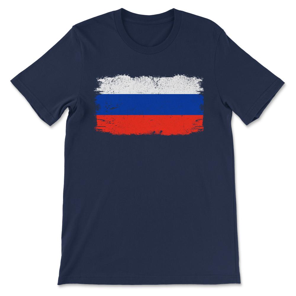 Russia Country Flag Russia Tourist Russia Team Flag Gift Tee - Unisex - Navy