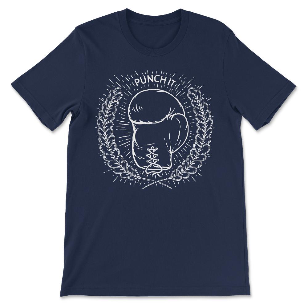 Boxing product Punch It Love Boxing Club Boxer print Gift Tee - - Navy