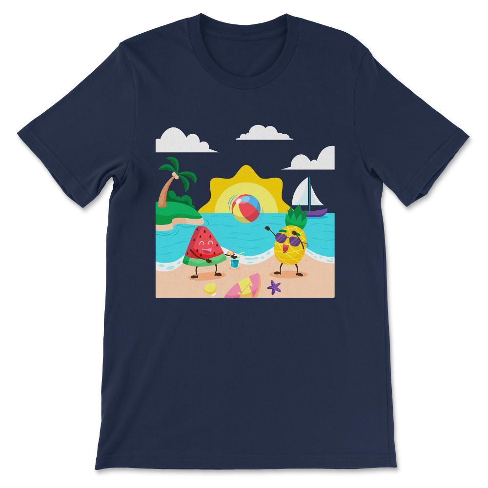 pineaple and watermelom Gift Tee - Unisex T-Shirt - Navy