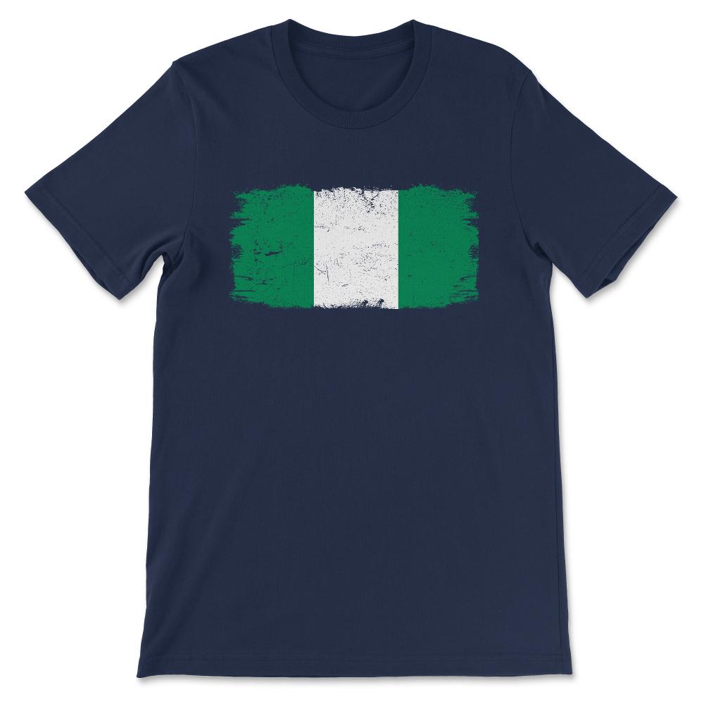 Nigeria Country Flag Nigeria Country Tourist Nigeria Team Gift Tee - - Navy