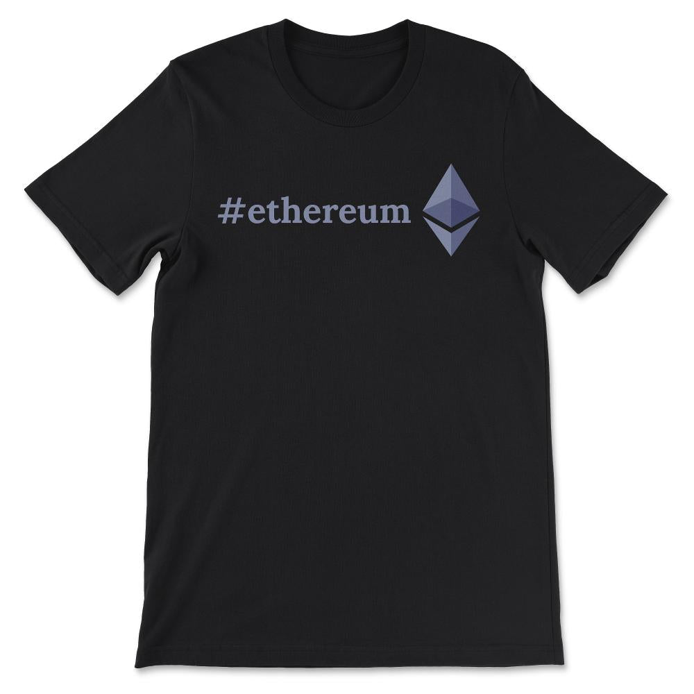 Ethereum Logo ETH Coin Crypto Bitcoin Trader Miner Gift Gift Tee - - Black