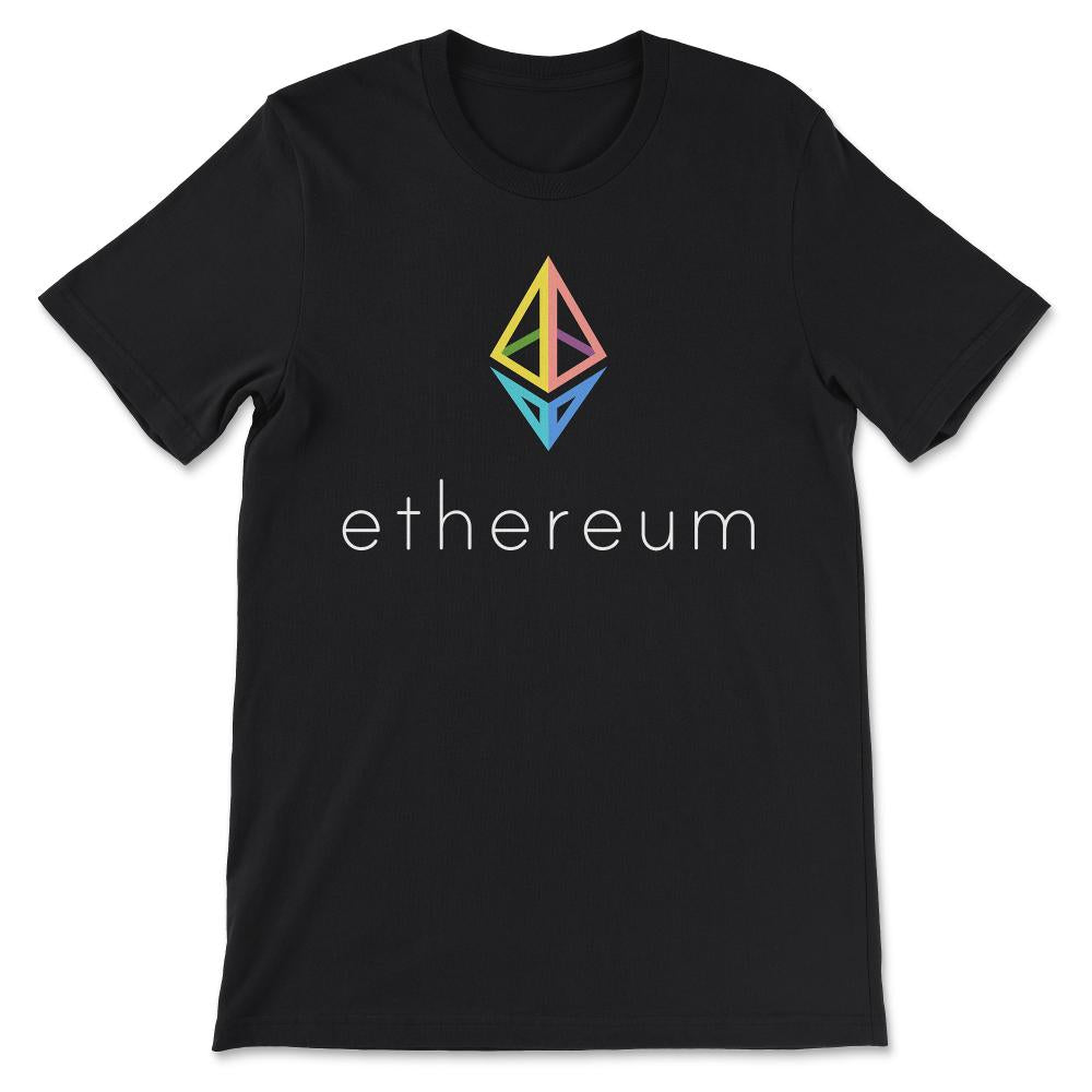 Ethereum Logo ETH Coin Crypto Bitcoin Trader Miner Gift Gift Tee - - Black