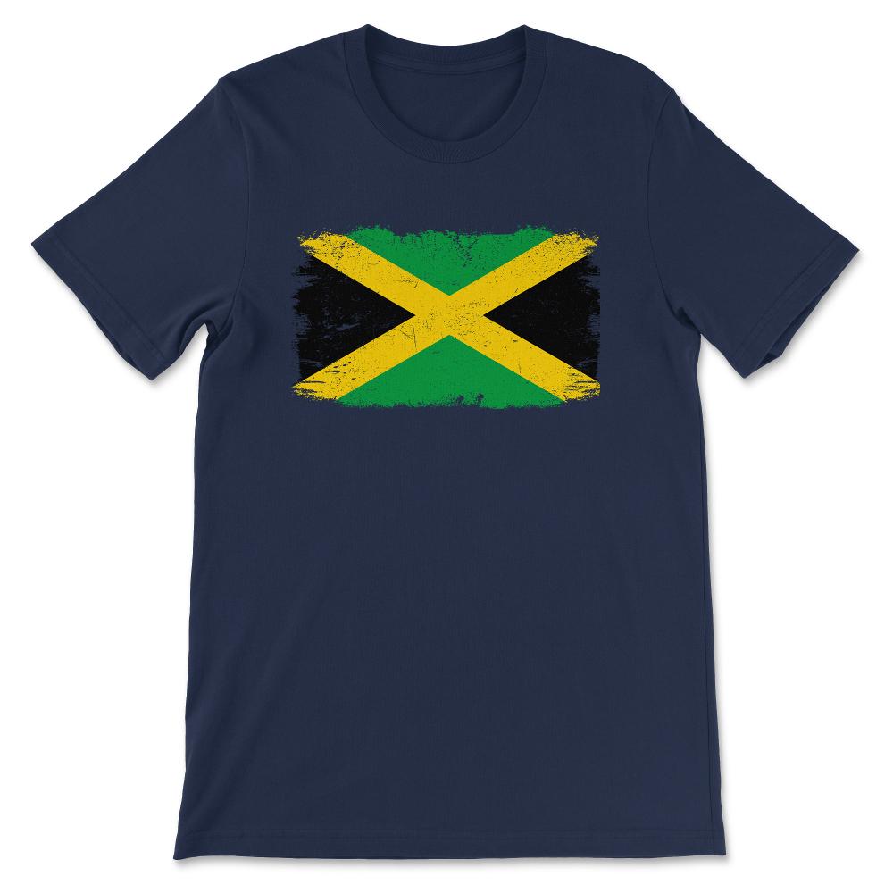 Jamaica Country Flag Jamaica Country Tourist Jamaica Team Gift Tee - - Navy